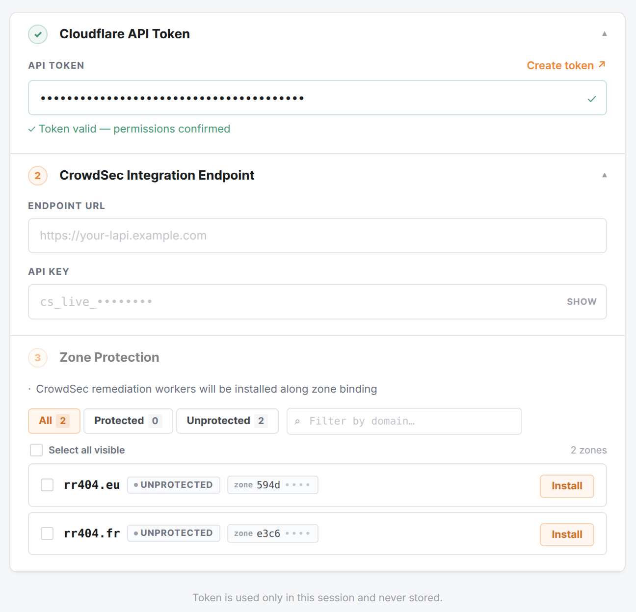 Valid Token Lists Zones